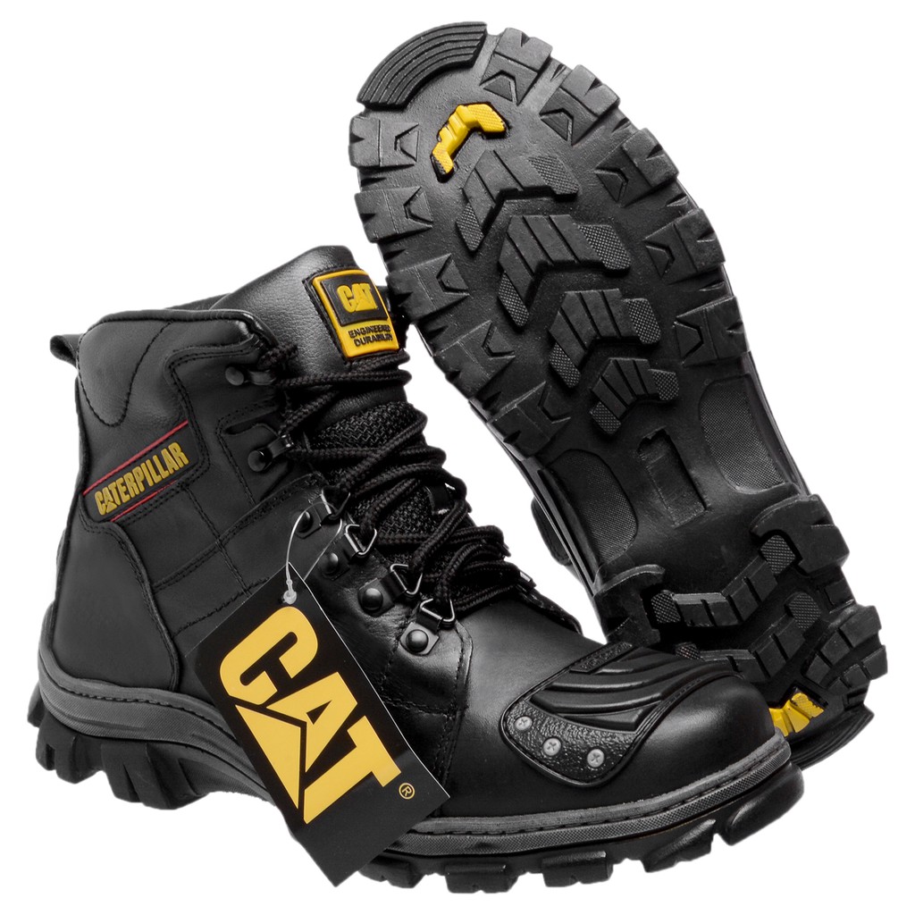 Bota Motociclista Coturno Cat Masculina Original Caterpillar Shopee Brasil