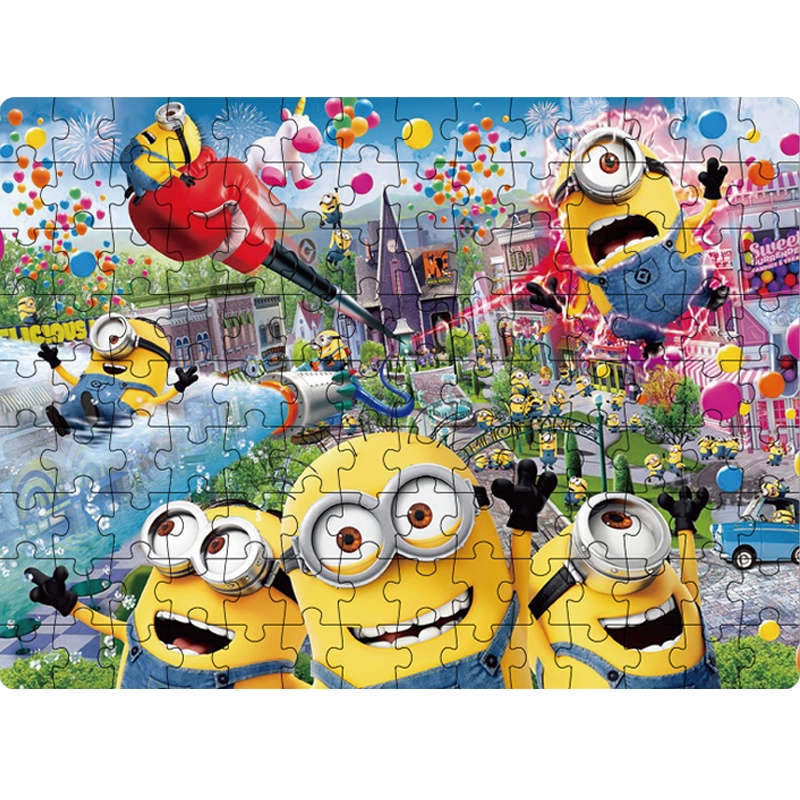 Brinquedo Educativo Para Meninos E Meninas Minions 126 Peças De Quebra-Cabeça