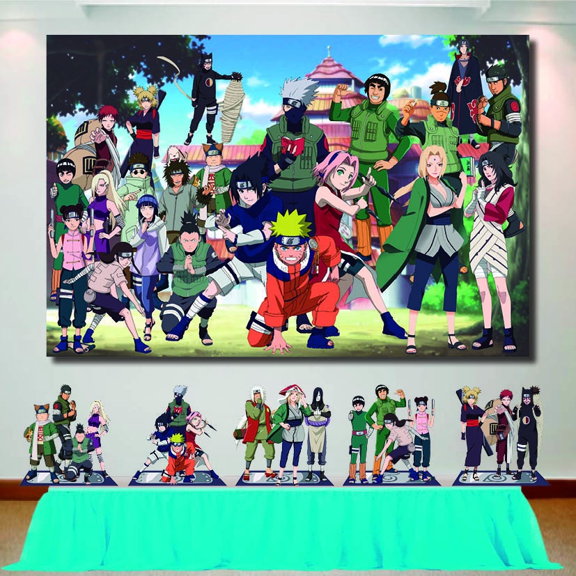 Kit Naruto Painel de Aniversário e Display de Mesa