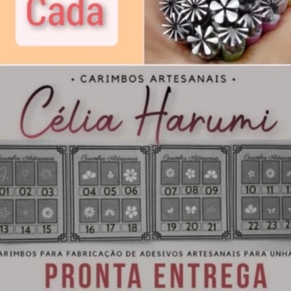 Carimbo artesanal para unhas em Oferta na Shopee