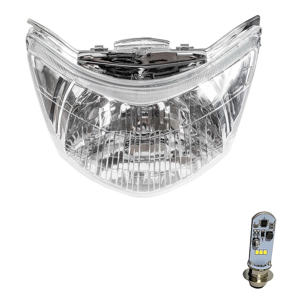 Farol Honda Biz 125 2005 06 07 2008 2009 2010 Com Lampada Led Plasmoto em Oferta na Shopee