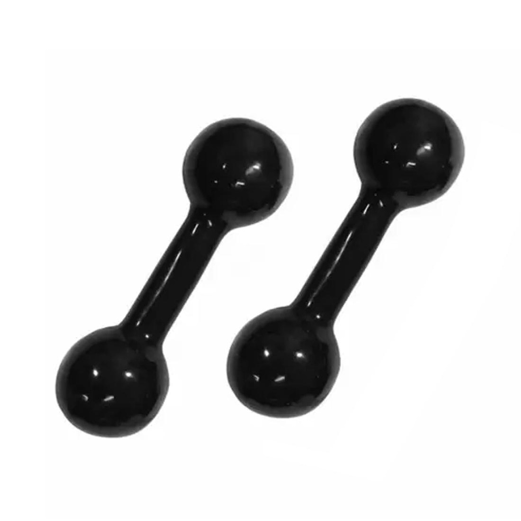 Halter 1kg Pvc Emborrachado O Par Rythmoon Preto