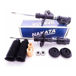 2 Amortecedores Nakata 2 Kits Coxim Honda Fit De 2004 A 2008
