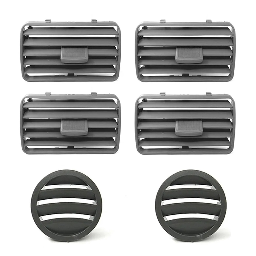 Tela Difusor De Ar Painel Volks Gol Saveiro Parati G3 Cinza Flanel - Kit 6 Peças