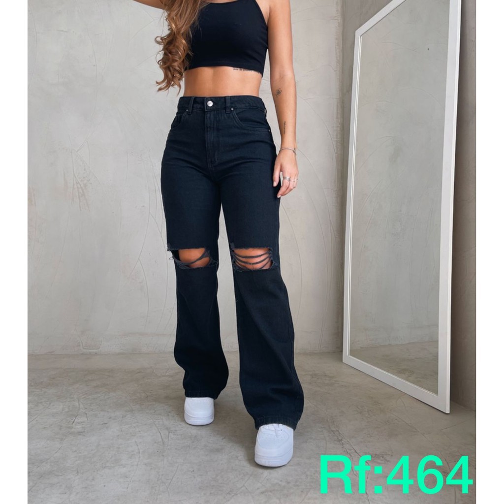 Descobrir 38 Imagem Calça Jeans Larga Na Perna Feminina Br