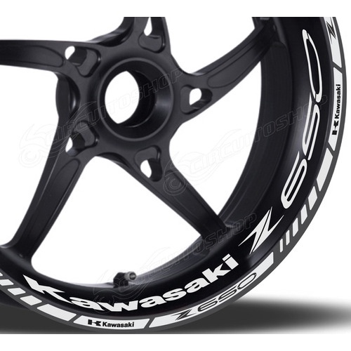 Friso + Adesivo Refletivo M10 Roda Moto Kawasaki Z 650 Z650