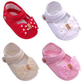 Sapatinho Bebê Kit 4 pares Sapatilha Laço Renda para Recém Nascida de 0 meses ate 8 meses em Oferta na Shopee