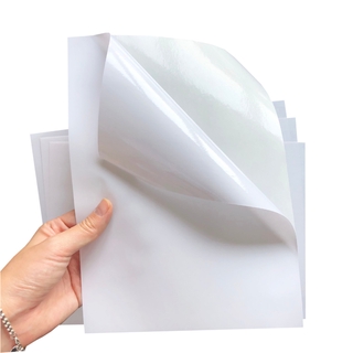 10 Adesivos Vinil A4 Glossy Brilho Branco Jato De Tinta Premium
