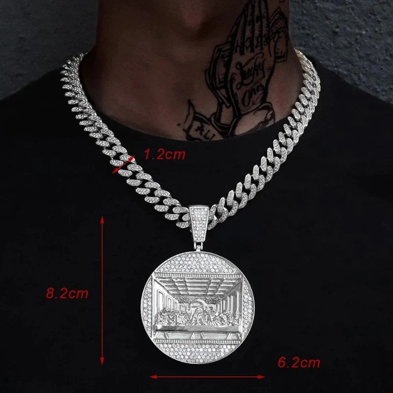 Hip Hop Gold Tone Iced Bling DRIPPIN Pendant 24 In Rope Chain - Foto 3