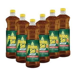 Kit 6 Desinfetante Pinho Sol Original 1l em Oferta na Shopee