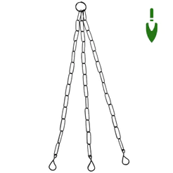 Corrente Tripla 54cm p/ pendurar Vasos Suporte de Aço Planta