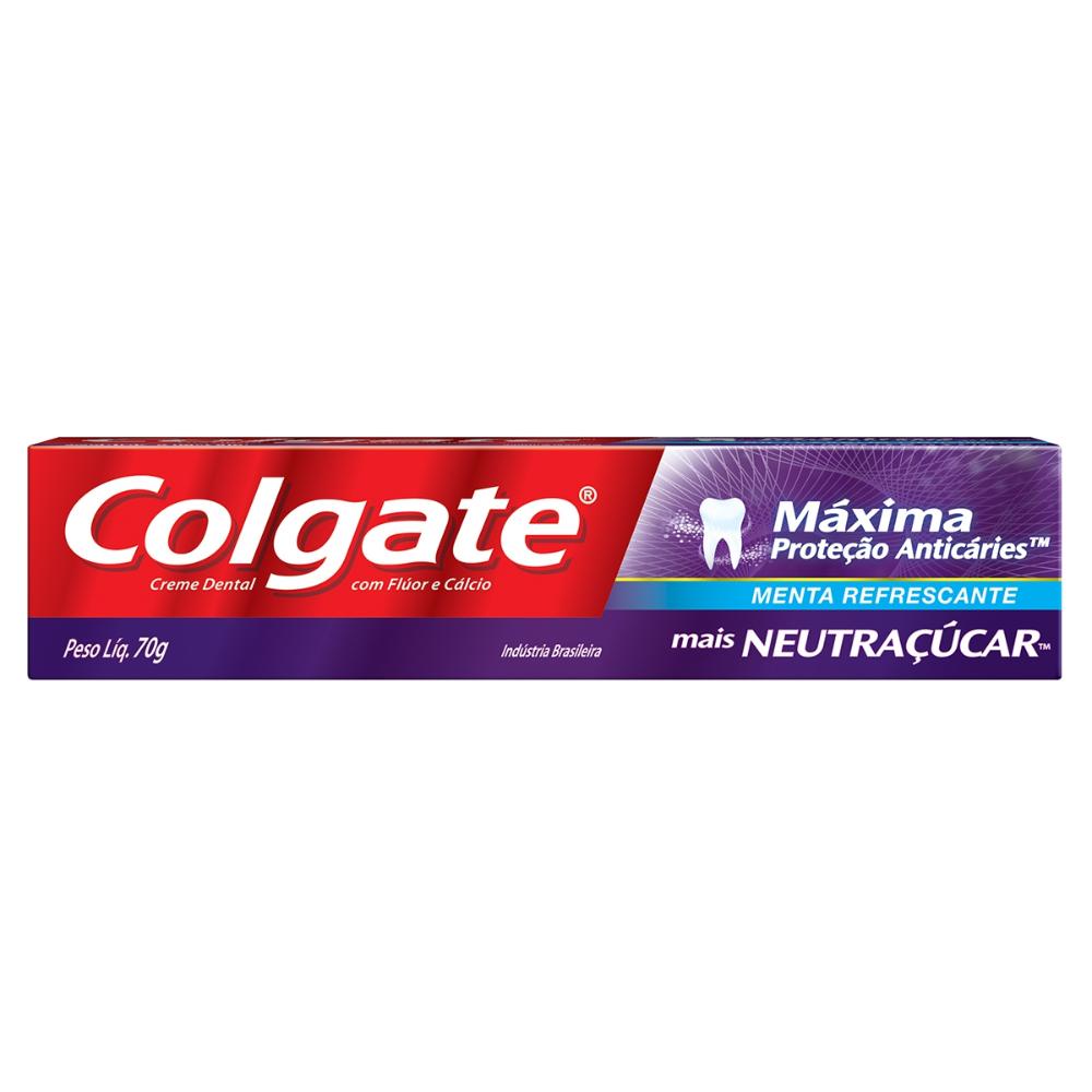 Creme Dental Colgate Máxima Proteção Anticáries mais Neutraçúcar 70g em Oferta na Shopee