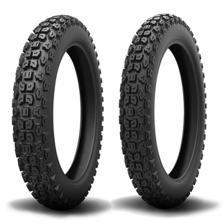 Par Pneu Biz125 Pop100 3.00-14 E 2.25-17 Off Road Kenda