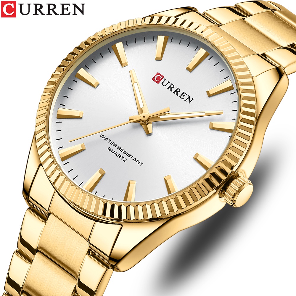 CURREN Relógios Masculinos Marca Original Nova Simples Discagem Moda Casual Negócios Esportes Aço Inoxidável Quartzo Impermeável 8425 X