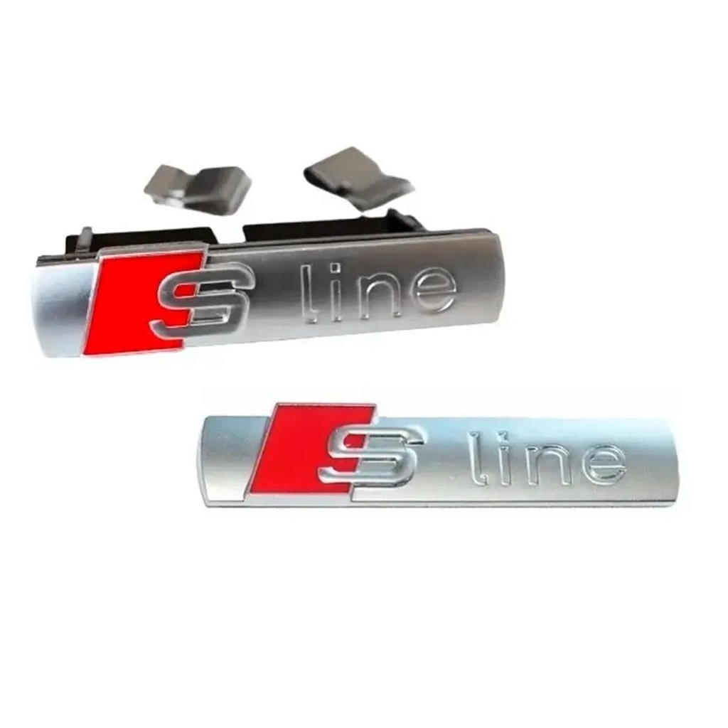 Aplique Emblema Adesivo Audi S-line Grade/ Porta-malas Q3 Q5 Q7 A1 A3 A4 A7 RS4 RS5 RS6 RS7