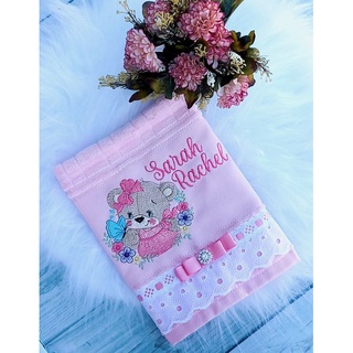 Toalha luxo,toalha ursa,toalha bordada, toalha infantil,toalha de mão,Toalhinha de boca,