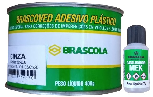 Massa Plástica Cinza 400gr - Brascola