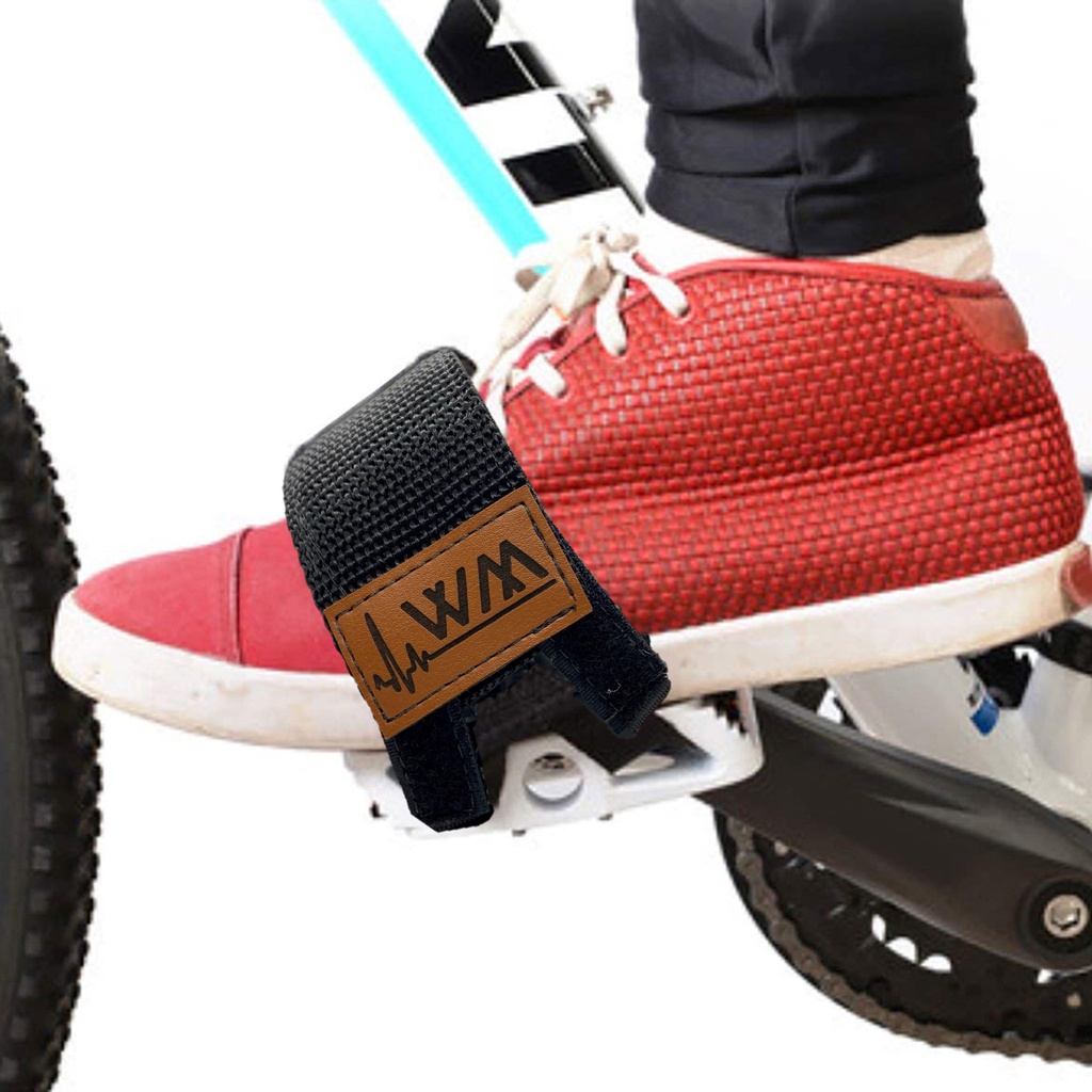 Par Firma Pé Para Pedal De Bike Bicicleta Fixa Gear Strap Skid Correia Nylon Regulável WM