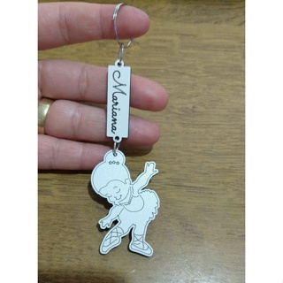 Chaveiros Mdf Festividade Bailarina Nomeado Modelo N1 em Oferta na Shopee