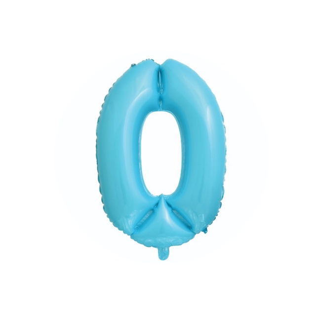 Balão Metalizado Azul Número 70cm – Numerais de 0 a 9 | Decoração Festa Aniversário