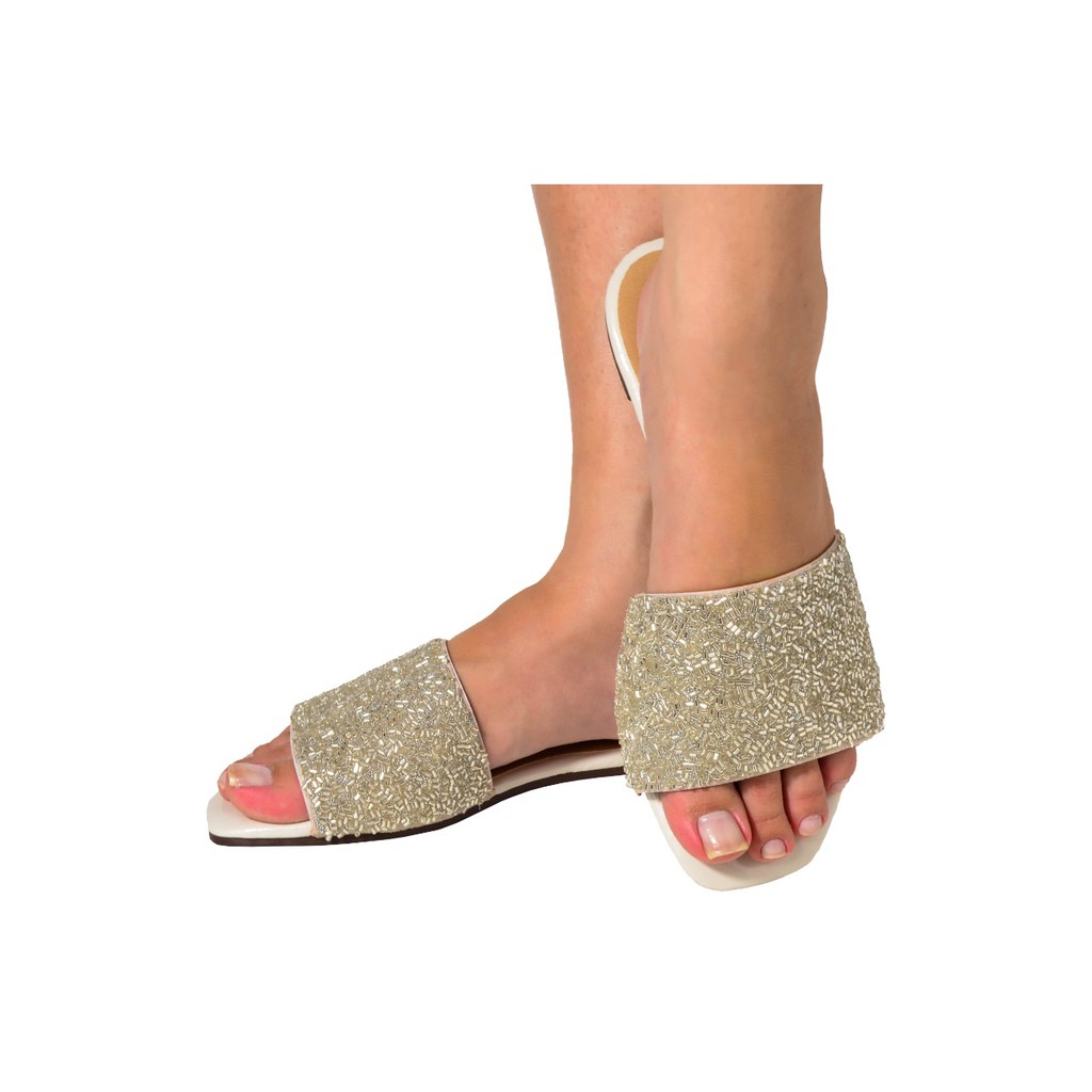 Rasteirinha Feminina Brilho Rasteira Original Leila Soares 647 | Shopee ...