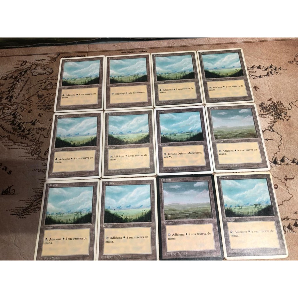 Magic the Gathering coleção terrenos lands colecionador coleção MANA BORDA BRANCA PLANICIE cards carta MTG