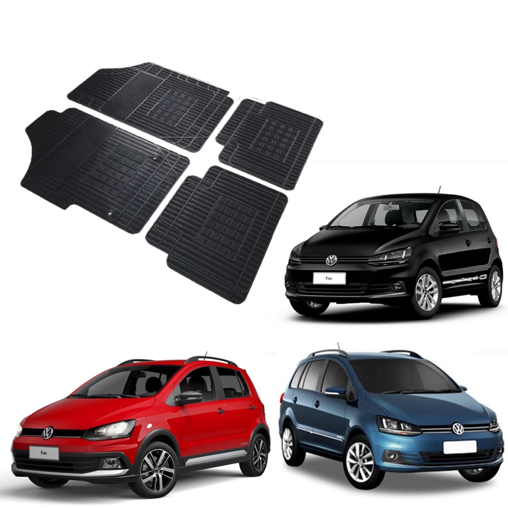 Jogo Tapete Especifico VW/Fox/Crossfox 100% Borracha Borcol 4 pecas