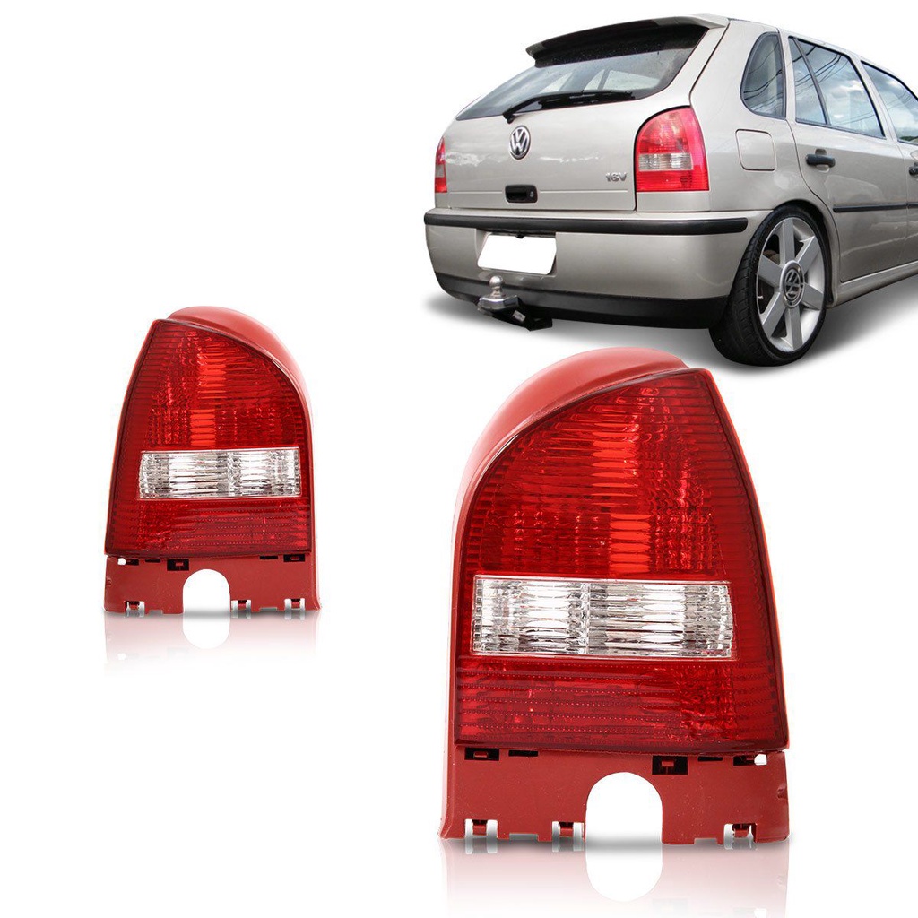 Lanterna Gol G3 99 2000 2001 2002 2003 2004 2005 Carcaça Vermelha em Oferta na Shopee