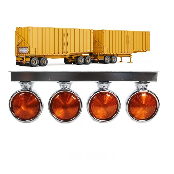 Kit Lanterna 4 Maria Foguinho Parachoque Caminhao Carreta Gaiola Universal Ambar Com Suporte Preto em Aço em Oferta na Shopee