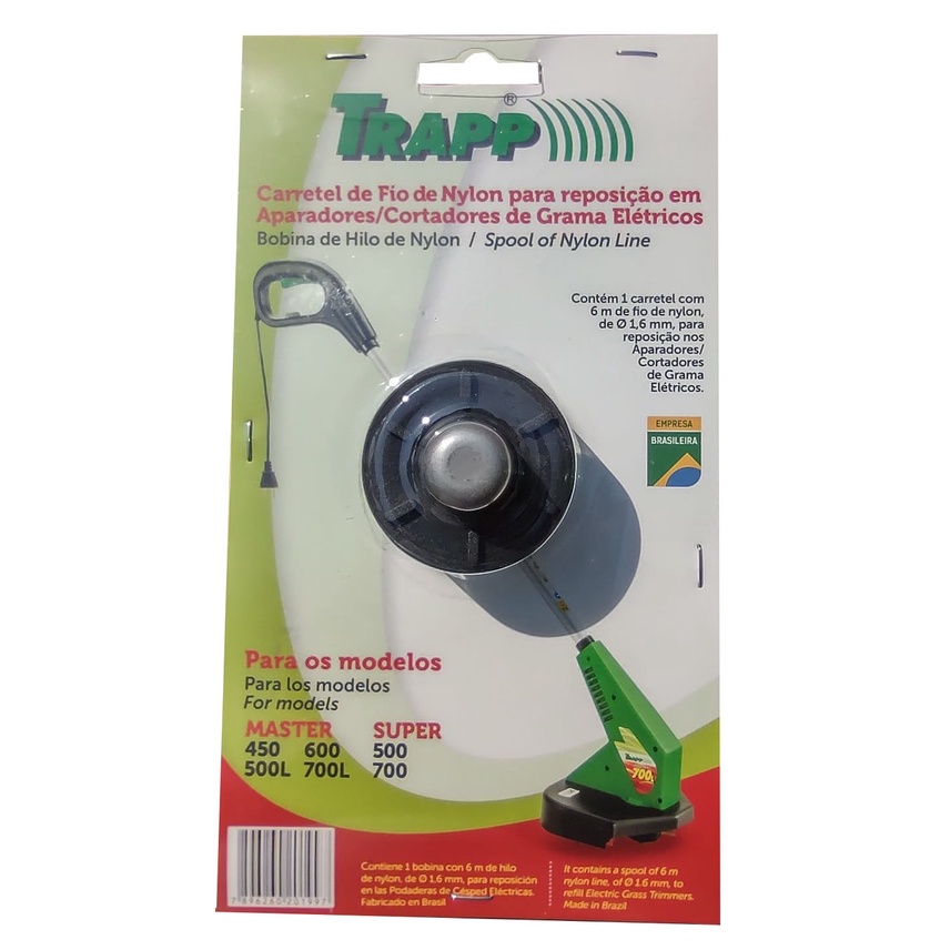 Refil / Carretel com Fio de Nylon para Apradores de Grama Trapp Master 450 / 500L