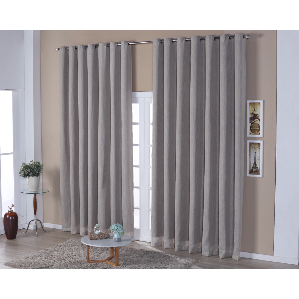 Cortina Voil Gase De Linho 8,00 x 2,50 C/forro Microfibra Sala Quarto Imperdível