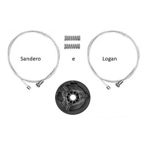 Kit de Reparo da Maquina de Vidro Elétrico do Renault Sandero/logan Lado Direito - Dianteiro