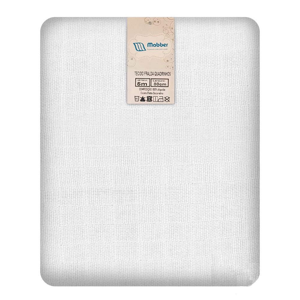 Fralda Quadriculada Cheirinho Mabber - 5 Metros