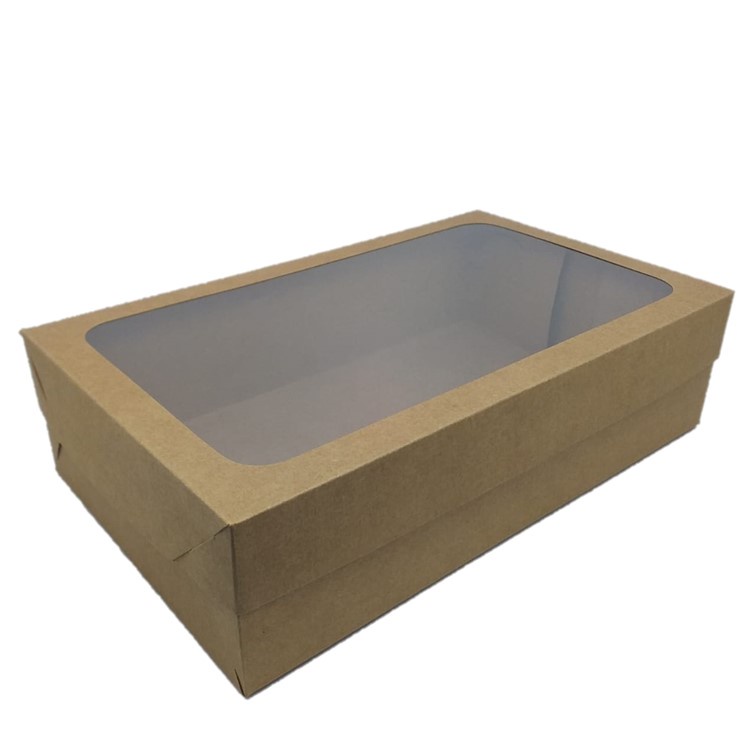 10 Caixas De Presente 27X16X9cm: Com Visor-retangulares
