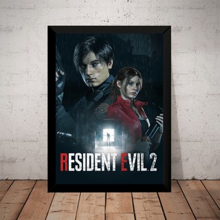 Quadro Resident Evil Remake Poster Moldurado Shopee Brasil