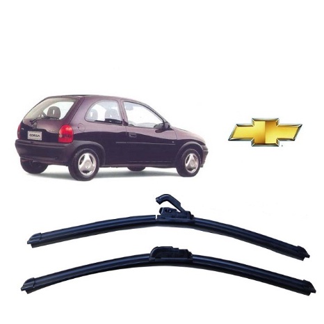 Par de Palhetas Limpador de Parabrisa Dianteiro Para Chevrolet Corsa Hatch Antigo ano 1994 Até 2001