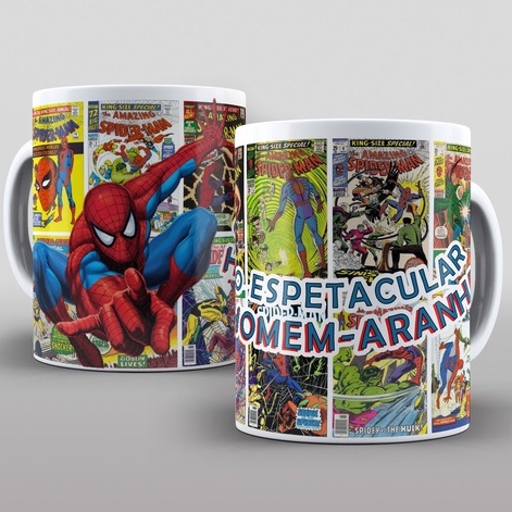 Caneca Personalizada de Porcelana - Homem Aranha Spiderman O espetacular Homem Aranha