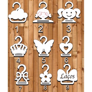 kit 10 Mini Cabide Porta Laço Mdf Branco em Oferta na Shopee