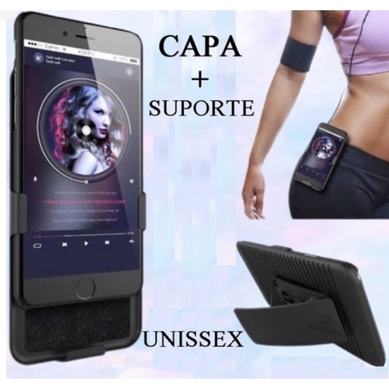 Capinha Case + Suporte Cintura LG K50s/K51s/K41s/K10/K12/K12 Plus/K40s