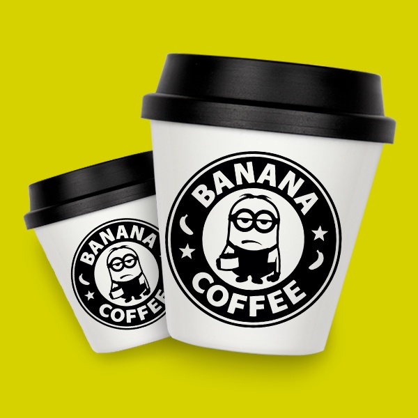 Mini Copo Bucks - Minions Coffee / Banana Coffee