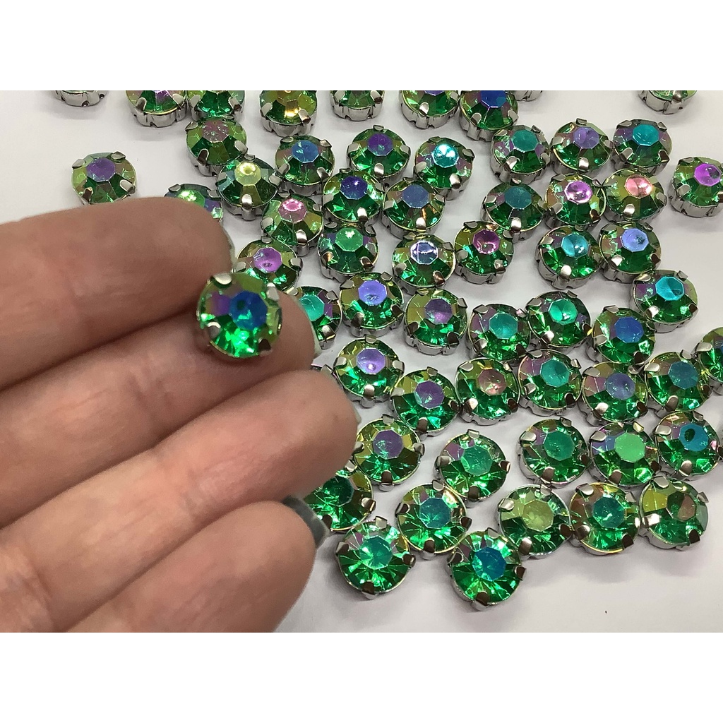 Chaton Engrampado 10mm Redondo 25 Unidades em Oferta na Shopee