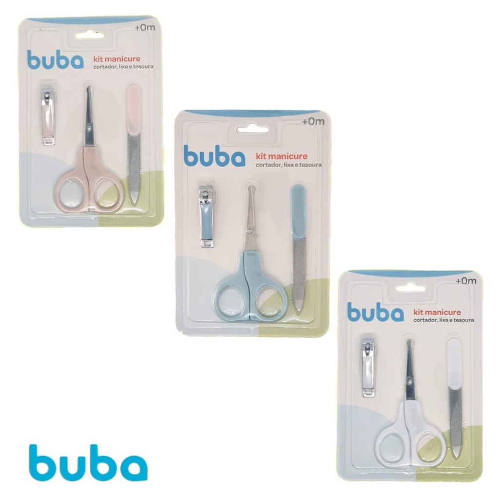 Kit Manicure Buba Bebê Tesoura, Lixa, Cortador | Shopee Brasil