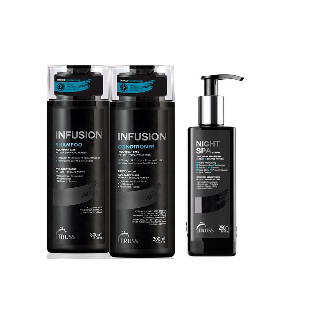 Truss Infusion Shampoo e Condicionador e Night Spa