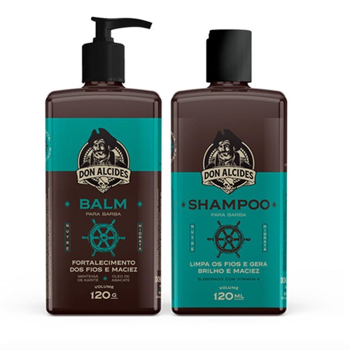 Kit shampoo e balm para barba Cálico Jack Don Alcides