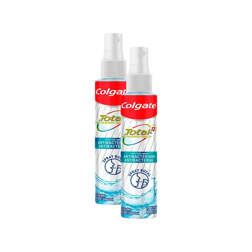 Kit 2 Enxaguante Bucal Colgate Total 12 Spray 60ml