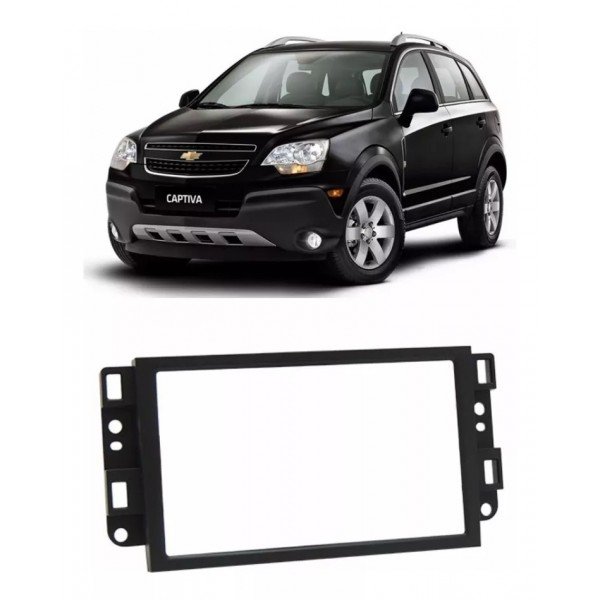 Moldura 2 Din Gm Captiva 2008 A 2015 Preta em Oferta na Shopee