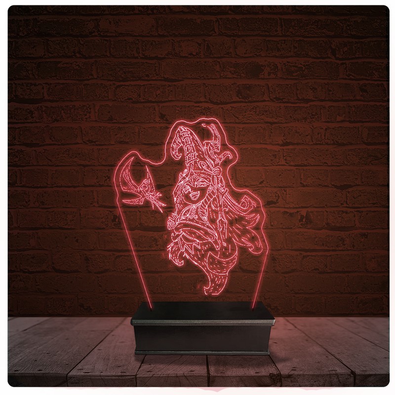 Abajur Luminária Acrílico Led - Lulu League Of Legends LOL