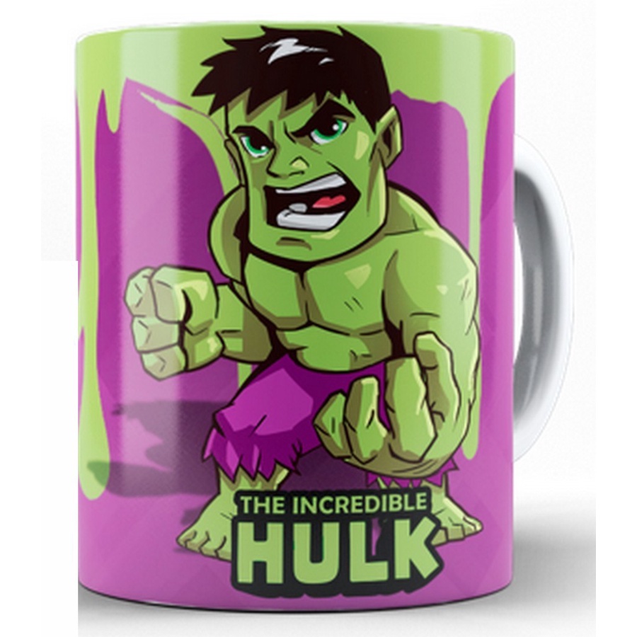 Kit com 4 Canecas Personalizadas Super Heróis  ( Homem Aranha - Incrível Hulk -  Homem de Ferro - Capitão América )