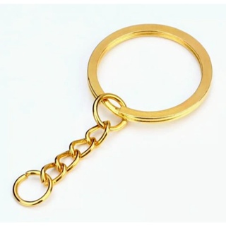 Argola para chaveiro italiana - dourada - 28mm 100 peças mais elo  8 milímetros em Oferta na Shopee