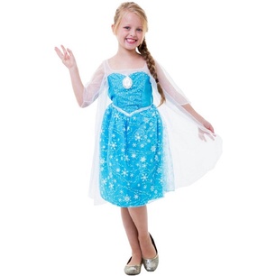 Fantasia Vestido Princesa Elsa Musical Frozen Som E Luz+capa